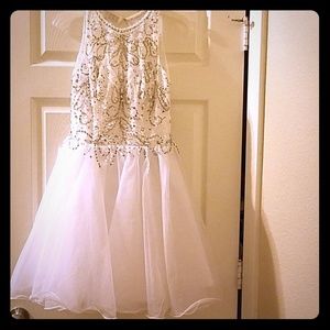 Short sequined prom dress